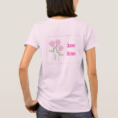 かわいいバラの水彩画 誕生月6月  Tシャツ (裏面)