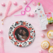 かわいいバラの緑のプレートシンプルのための結婚S ペーパープレート (パーティー)