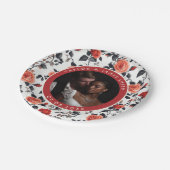 かわいいバラの緑のプレートシンプルのための結婚S ペーパープレート (アングル)