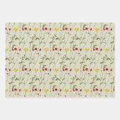 かわいいバラエティフローララッピング紙 ラッピングペーパーシート (正面)