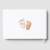 かわいいバラゴールドフォイルベビーガールシャワー ゲストブック (裏面)