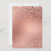 かわいいバラフェイク金ゴールド感謝していグリッター カード (裏面)