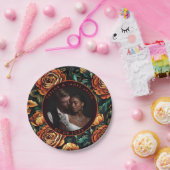 かわいいバラブライダルシャワー結婚のカップル用プレート ペーパープレート (パーティー)