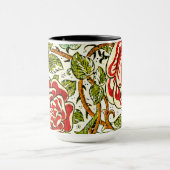 かわいいバラヴィンテージウィリアム・モリス壁紙 マグカップ (中央)