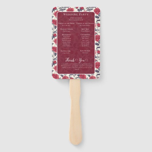 かわいいバラ番組ファン ハンドファン (裏面)