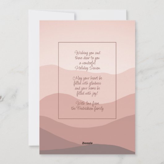 かわいいバラ色の珊瑚ピンクの抽象的な季節の挨拶 シーズンカード (裏面)