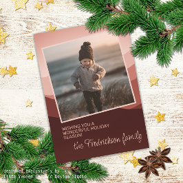 かわいいバラ色の珊瑚ピンクの抽象的な季節の挨拶 シーズンカード