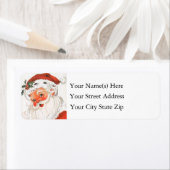 かわいいバラ色の生意気なサンタヴィンテージ ラベル (インサイチュ)