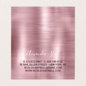 かわいいバラ赤面シルバーフェイクグリッター 名刺 (内部フラット)