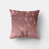 かわいいバラ金ゴールドグリッター クッション (正面)