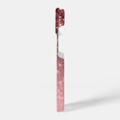 かわいいバラ金ゴールドグリッター iPhoneケース (左側面)