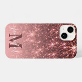 かわいいバラ金ゴールドグリッター iPhoneケース (裏面横)