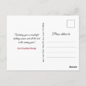 かわいいバラ金ゴールドシルバーグリッタークリスマス新年 ポストカード (裏面)