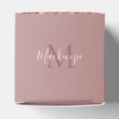 かわいいバラ金ゴールドスパークルグリッタードリップスモノグラム フェイバーボックス (上部)