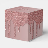 かわいいバラ金ゴールドスパークルグリッタードリップスモノグラム フェイバーボックス (裏面サイド)