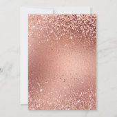 かわいいバラ金ゴールドフェイクグリッタークリスマス 招待状 (裏面)