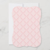 かわいいバラ金ゴールドフローラレター女の子ベビーシャワー 招待状 (裏面)