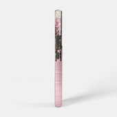 かわいいバラ金ゴールドブラウングリッタードリップスモノグラム SAMSUNG GALAXYケース (右側面)