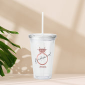 かわいいバラ金ゴールドリングや輪ブライデスメイドパーソナライズされた アクリルタンブラー