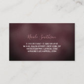 かわいいバラ金ゴールド銀フェイクグリッターモノグラム 名刺 (裏面)