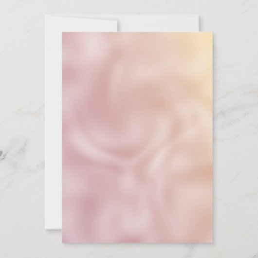 かわいいバラ金ゴールド銀フェイクグリッターモノグラム 招待状 (裏面)