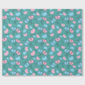 かわいいバルーンくんと奥さんのエンゲージメントパーティ シームレス ラッピングペーパー (フラット)