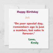 かわいいバルーン誕生日コアラ カード (裏面)