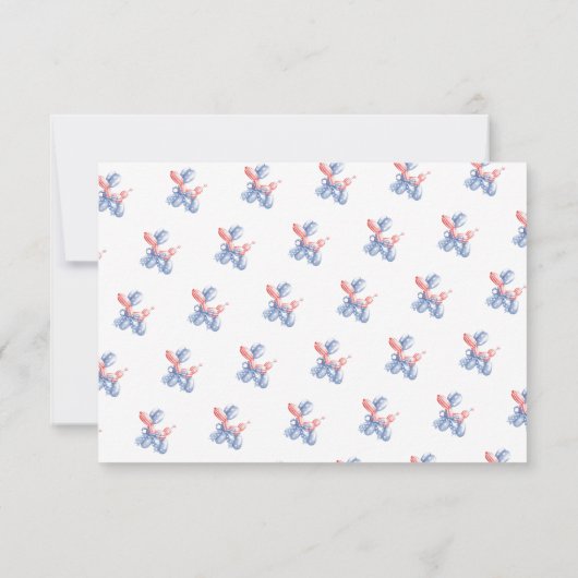 かわいいバルーン1stバースデーフォトサンキューカード サンキューカード (裏面)