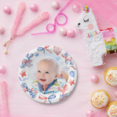 かわいいバルーン4日7月1日の誕生日の写真 ペーパープレート (パーティー)