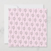 かわいいバルーン – ピンクキッズ3rd誕生日招待状 招待状 (裏面)