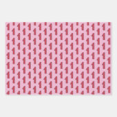 かわいいバルーン – ピンク&赤キッズ1st誕生日 ラッピングペーパーシート (正面)