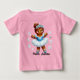 かわいいバレエのジンジャーブレッドの女の子のTシャツ ベビーTシャツ