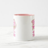 かわいいバレエの先生 ツートーンマグカップ (中央)