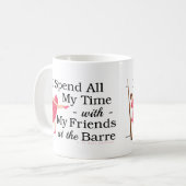 かわいいバレエの機械段のおもしろいなバレリーナのダンサー コーヒーマグカップ (正面左)