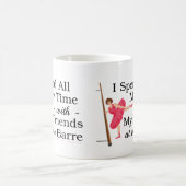 かわいいバレエの機械段のおもしろいなバレリーナのダンサー コーヒーマグカップ (中央)