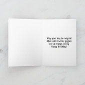 かわいいバレエの誕生日 カード (内部)