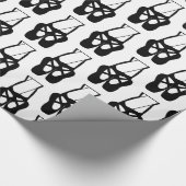 かわいいバレエダンサーの脚&スリッパのパターン ラッピングペーパー (角)