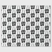 かわいいバレエダンサーの脚&スリッパのパターン ラッピングペーパー (フラット)