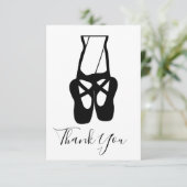 かわいいバレエダンサーの脚&スリッパ サンキューカード (スタンド正面)