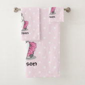 かわいいバレエプリンセスオールド英語シェプドッググレー1 バスタオルセット (インサイチュ)