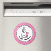 かわいいバレエプリンセスオールド英語シェプドッググレー1 マグネット (インサイチュ (食洗機))