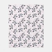 かわいいバレリナパンダが動物の踊りをクマ フリースブランケット (正面)