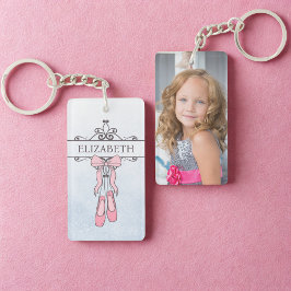 かわいいバレリナパーソナライズされたシューズ名トレンディー キーホルダー