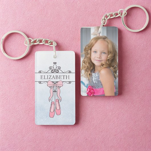 かわいいバレリナパーソナライズされたシューズ名トレンディー キーホルダー