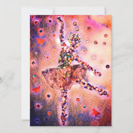 かわいいバレリナピンクフェアリーダンサー シーズンカード