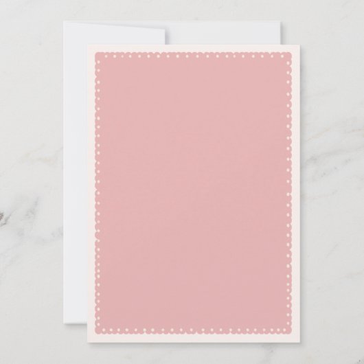 かわいいバレリナユニコーンダスティピンクガール誕生日 招待状 (裏面)