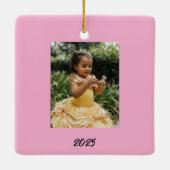 かわいいバレリーナのジンジャーブレッドの女の子のオーナメント セラミックオーナメント (裏面)