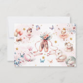 かわいいバレリーナのバレエキッズの誕生日 サンキューカード (裏面)