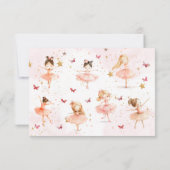 かわいいバレリーナのバレエキッズの誕生日 サンキューカード (裏面)