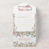 かわいいバレリーナの女の子のベビーシャワー オールインワン招待状 (外側)